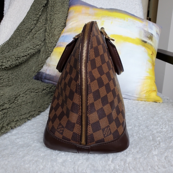 Louis Vuitton Alma PM Top Handle Bag Brown Canvas - Picture 5 of 9